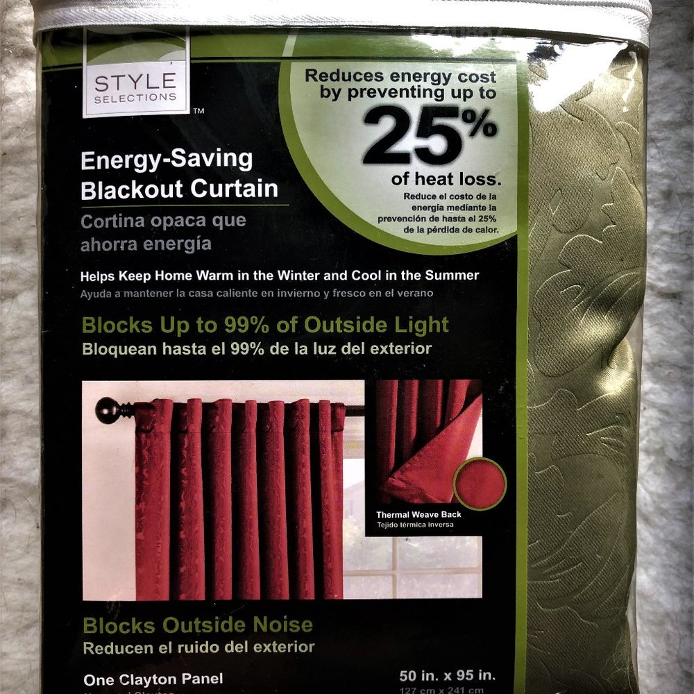 Style Selections Blackout Panels 95 x 50 NIP